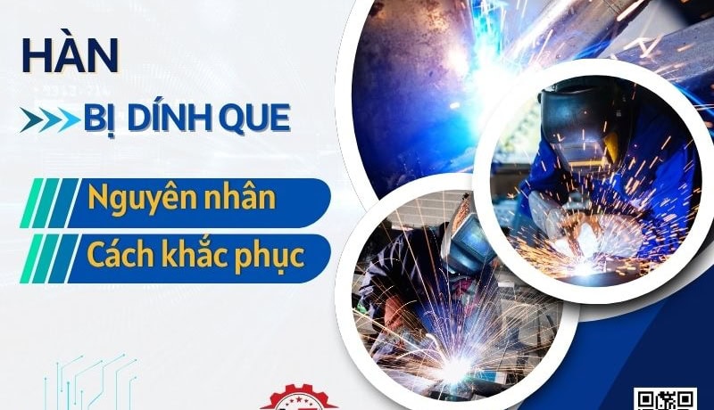 hàn bị dính que