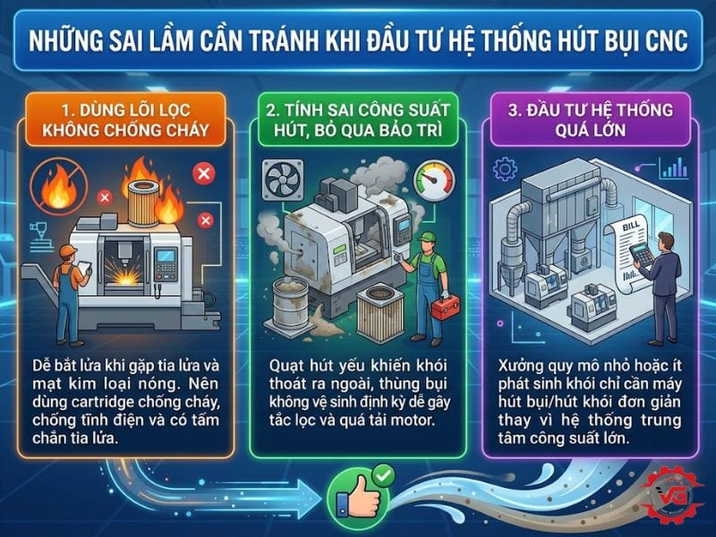 Tóm tắt Giải Pháp Lọc Bụi Và Hút Khói Máy Cắt Plasma CNC Trong Nhà Xưởng 9 sai lam khi dau tu he thong hut bui may cat plasma cnc