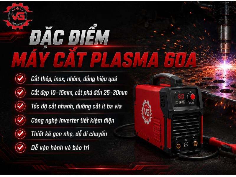 Phổ biến Máy Cắt Plasma 60A: Đặc Điểm, Ứng Dụng, Top Sản Phẩm 13 dac diem cua may cat plasma 60a