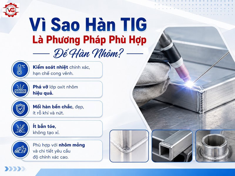 Cần biết Hướng Dẫn Hàn TIG Nhôm Đúng Kỹ Thuật, Bền Chắc, Không Bị Nứt 8 ky thuat han tig nhom
