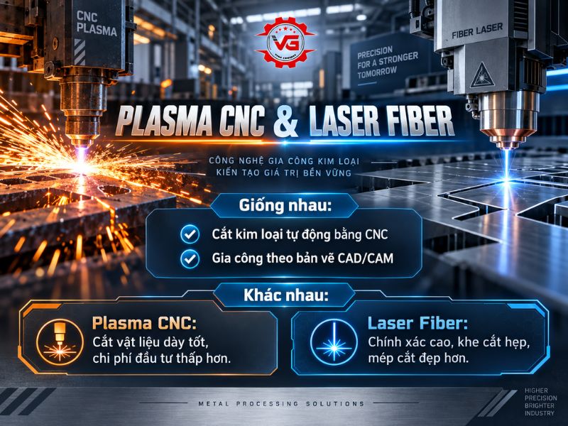 Đầy đủ So Sánh Máy Cắt Plasma CNC Và Laser Fiber: Lựa Chọn Nào Tối Ưu? 11 khac biet giua may cat plasma cnc va laser fiber